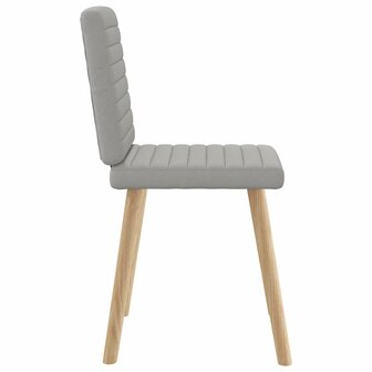 Eetkamerstoelen 2 st stof wolk grijs 5