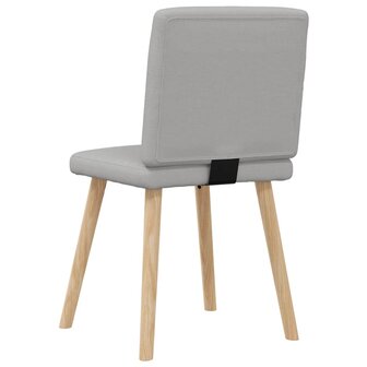 Eetkamerstoelen 2 st stof wolk grijs 6
