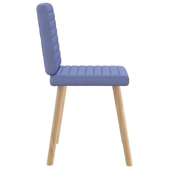 Eetkamerstoelen 2 st stof jeansblauw 5
