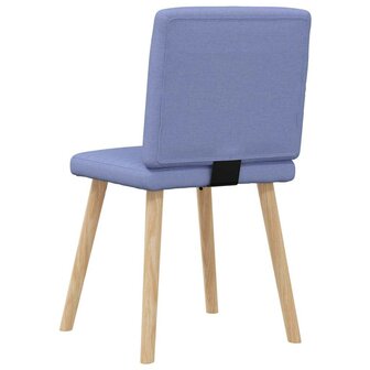 Eetkamerstoelen 2 st stof jeansblauw 6