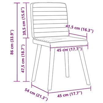 Eetkamerstoelen 2 st stof jeansblauw 9