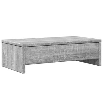 Monitorstandaard met lades 50x27x15 cm hout grijs sonoma eiken 2