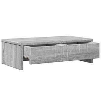 Monitorstandaard met lades 50x27x15 cm hout grijs sonoma eiken 5
