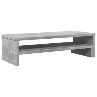 Monitorstandaard 54x22x15 cm bewerkt hout betongrijs 6