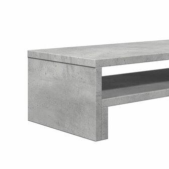 Monitorstandaard 54x22x15 cm bewerkt hout betongrijs 8