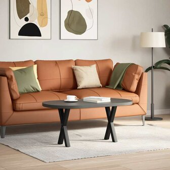 Salontafelpoten 2 st X-vormig 38x(42-43) cm staal zwart 2