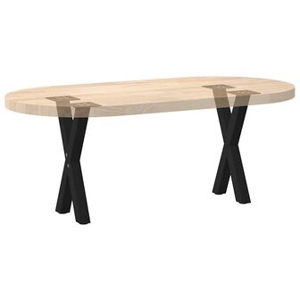Salontafelpoten 2 st X-vormig 38x(42-43) cm staal zwart 8
