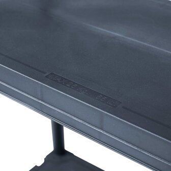 Opbergrek 100 kg 60x30x138 cm kunststof zwart 6