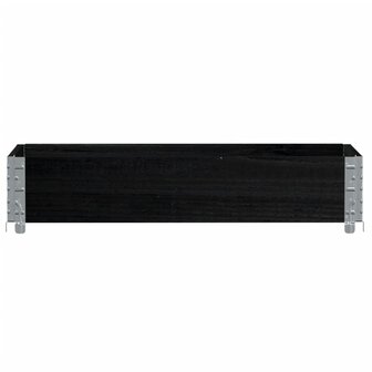 Palletopzetrand 100x50 cm massief grenenhout zwart 3