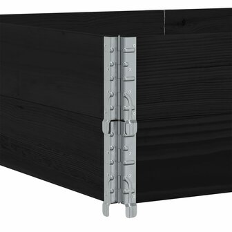 Palletopzetranden 2 st 150x100 cm massief grenenhout zwart 6