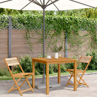 Bistrostoelen 2 st massief acaciahout en touw beige 3