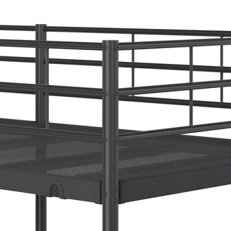 Stapelbed zonder matras 80x200 cm staal zwart 8