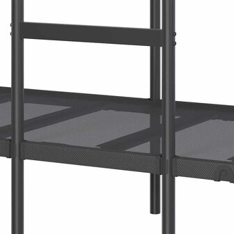 Stapelbed zonder matras 80x200 cm staal zwart 9