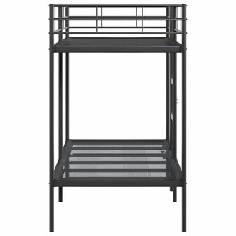 Stapelbed zonder matras 90x190 cm staal zwart 6