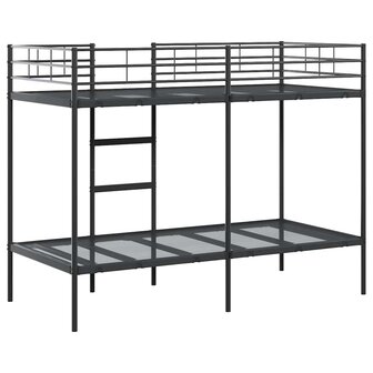 Stapelbed zonder matras 90x190 cm staal zwart 7