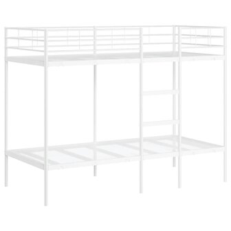 Stapelbed zonder matras 90x190 cm staal wit 2