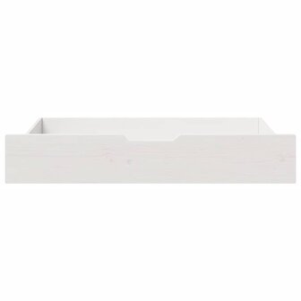Bedlades 2 st 90x55x17 cm massief grenenhout wit 3