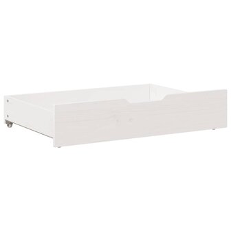 Bedlades 2 st 80x55x17 cm massief grenenhout wit 4