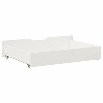 Bedlades 2 st 80x55x17 cm massief grenenhout wit 6