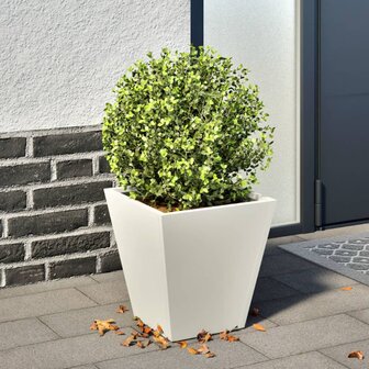 Plantenbak 30x30x30 cm staal wit 1
