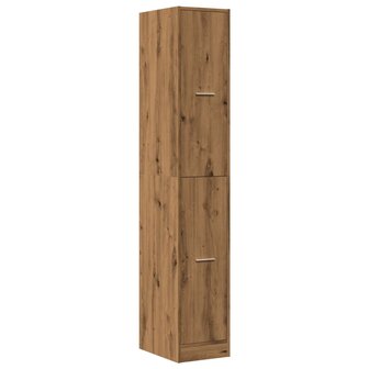 Apothekerskast 30x41x174,5 cm bewerkt hout artisanaal eiken 3