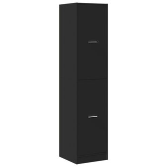 Apothekerskast 40x41x174,5 cm bewerkt hout zwart 3