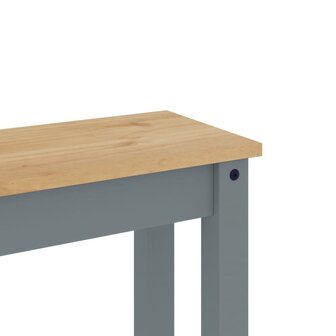 Eetkamerbank Panama 105x30x45 cm massief grenenhout grijs 7