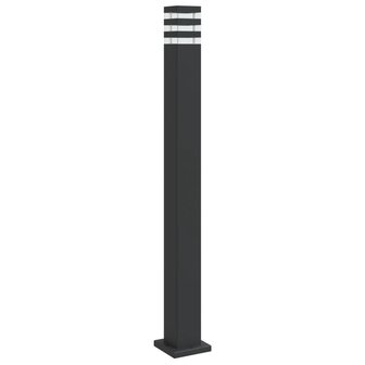 Buitenvloerlamp 110 cm aluminium zwart 2