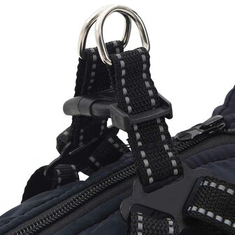 Hondenjas met harnas waterdicht reflecterend marineblauw L32 9