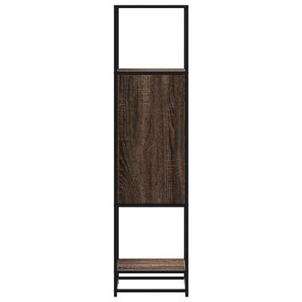 Hoge kast 35,5x35x139 cm bewerkt hout en metaal bruin eiken 4