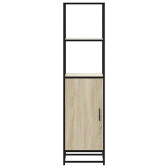 Hoge kast 35,5x35x139 cm bewerkt hout en metaal sonoma eiken 4