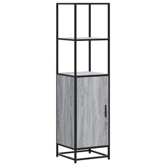 Hoge kast 35,5x35x139 cm bewerkt hout en metaal grijs sonoma 2