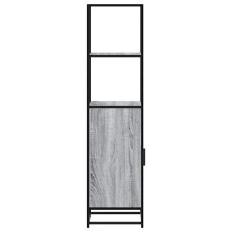 Hoge kast 35,5x35x139 cm bewerkt hout en metaal grijs sonoma 6