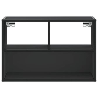 Tv-meubel 60x31x39,5 cm bewerkt hout en metaal zwart 4