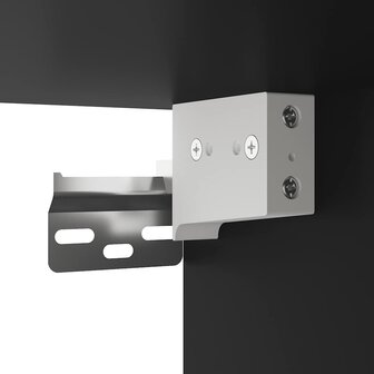 Tv-meubel 60x31x39,5 cm bewerkt hout en metaal zwart 9