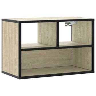 Tv-meubel 60x31x39,5 cm bewerkt hout metaal sonoma eikenkleurig 2