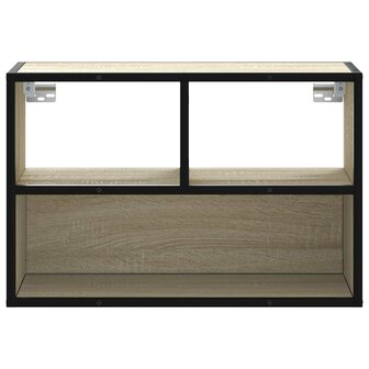 Tv-meubel 60x31x39,5 cm bewerkt hout metaal sonoma eikenkleurig 4
