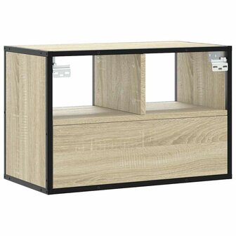 Tv-meubel 60x31x39,5 cm bewerkt hout metaal sonoma eikenkleurig 6