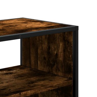 Tv-meubel 60x31x39,5cm bewerkt hout metaal gerookt eikenkleurig 7