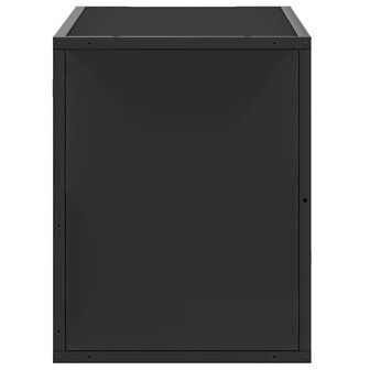 Tv-meubel 80x31x39,5 cm bewerkt hout en metaal zwart 5