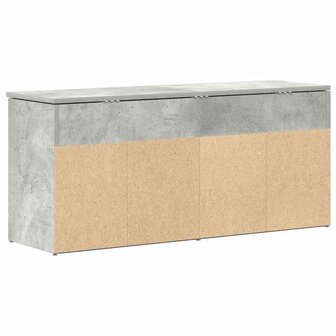 Schoenenbank 102x30,5x45 cm bewerkt hout betongrijs 6