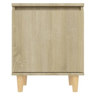 Nachtkastje met houten poten 40x30x50 cm sonoma eikenkleurig 6