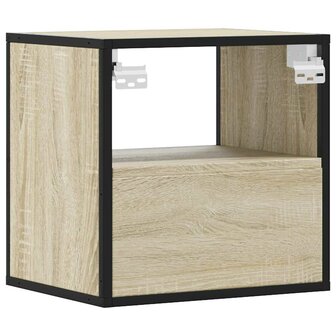 Nachtkastje wandgemonteerd 40x31x39,5 cm sonoma eikenkleurig 7