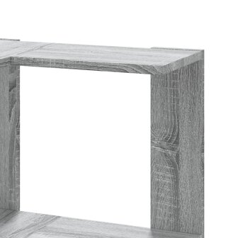 Boekenkast 3-laags hoek 50x50x102 cm bewerkt hout grijs sonoma 7