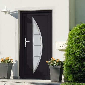 Voordeur 108x200 cm PVC antracietkleurig 1
