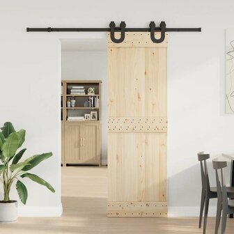 Doos met onderdelen voor schuifdeur 200 cm staal zwart 3