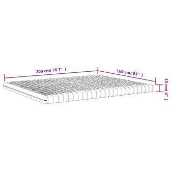 Schuimmatras 7 zones hardheid 20 ILD 160x200 cm wit 9