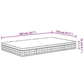 Binnenveringmatras middelhard 120x200 cm 7
