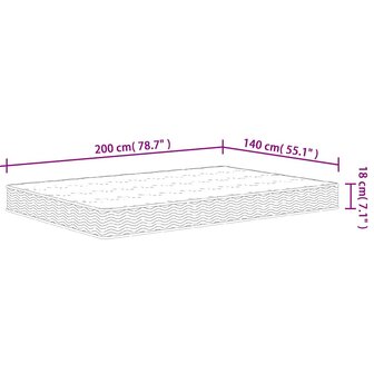 Binnenveringmatras middelhard 140x190 cm 7