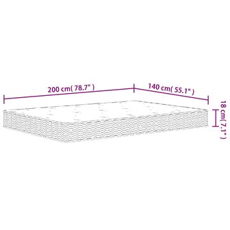 Binnenveringmatras middelhard 140x200 cm 7